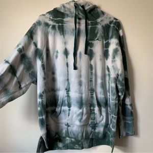 PINK Blue Tie Dye Inside Out Hoodie